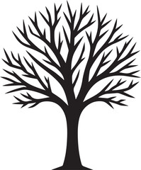 Obraz premium Bare tree silhouette vector design perfect for nature-themed projects.