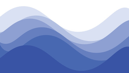 Blue wave design vector image for element design backdrop or presentation