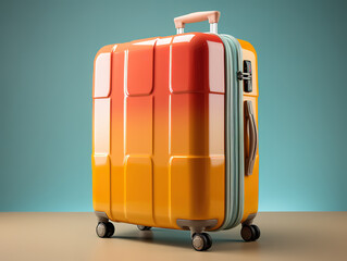 Classic Travel Suitcase Isolated on Transparent Background
