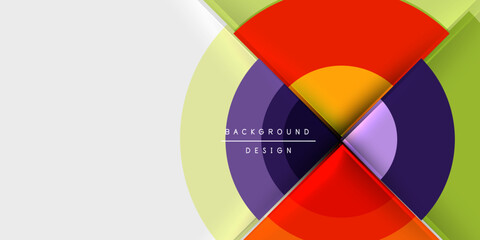 Obraz premium Techno circles and semi circles. Vector Illustration For Wallpaper, Banner, Background, Card, Book Illustration, landing page