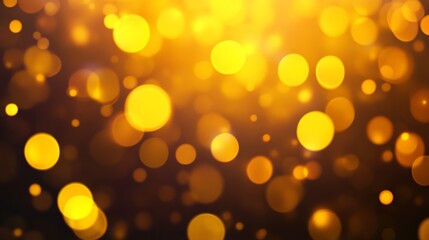 Obraz premium Vibrant abstract yellow light bokeh background with soft glowing circles and warm ambient illumination for creative designs