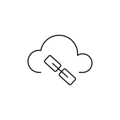 Outline Icon Link , address on cloud