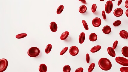 Drops of Blood on White Background - A Striking and Potentially Alarming Visual. The Red Drops of Blood Standing Out Against the Pure White Background, with Their Vivid Color and Ominous Presence, 