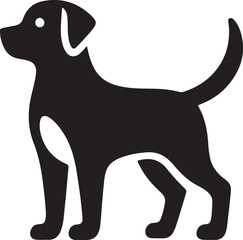 a standing dog silhouette, ideal for branding and illustrations.