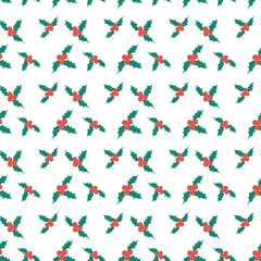 Cute xmas seamless pattern with omela branch. Simplicity design.