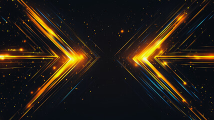 Fototapeta premium Abstract black background with Colorful geometric lines. Digital future technology . Abstract business connection of lines from nodes innovation of communication in the network.