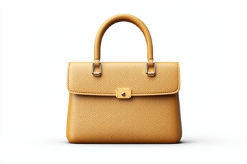 Elegant Yellow Handbag with Structured Design and Stylish Handle