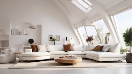 modern living room with sofa