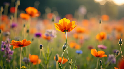 Obraz premium Vibrant Wildflower Field