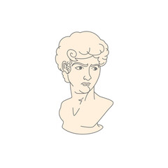 David Statue Head - Classical Art Illustration