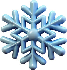Cute christmas snowflake 3d icon