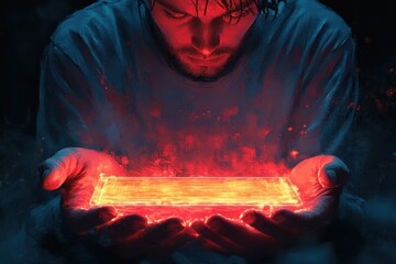 AI Search Engine Concept for Business Data Optimization with Holographic Interface