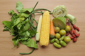 corn and vegetables