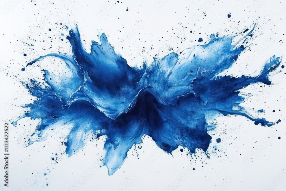 Aufkleber blue splash explosion colorful abstract watercolor texture background