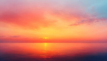 Fototapeta premium Sunset Sky Background Beautiful Clouds Warm Glow Autumn Evening Landscape Summer Nature Beach Twilight