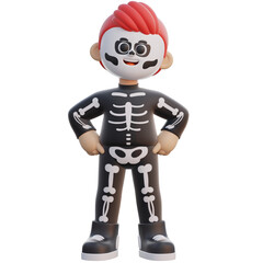 Male Skeleton Costume 3D character