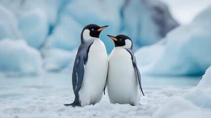 Fototapeta premium penguin in polar regions