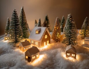 Fototapeta premium Charming Holiday Village Decor Inspiration