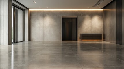 Fototapeta premium Modern Minimalist Interior Design Space Grey Tones
