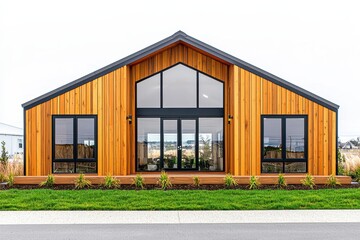 Modern Suburban House with Sleek Design and Flat Roof