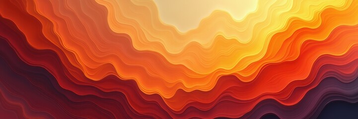 Vibrant abstract layers in warm tones create a dynamic visual experience, perfect for modern design projects, backgrounds, or branding.
