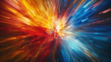 Obraz premium Dramatic backdrop featuring intense flashes of color