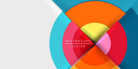 Obraz premium Techno circles and semi circles. Vector Illustration For Wallpaper, Banner, Background, Card, Book Illustration, landing page