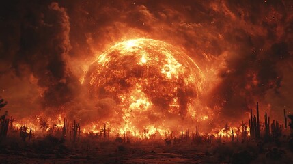 Futuristic Bio Dome Protecting Endangered Species from Scorched Polluted Planet as Last Hope for Life