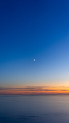 Moonlit sunset ocean