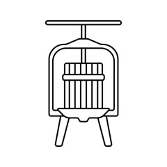 Berry press flat line icon editable stroke hand drawn vector object 