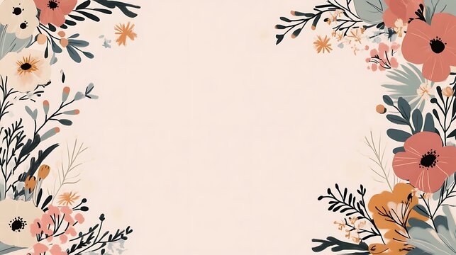 Whimsical Floral Design for Garden Party Wedding Invitations with Delicate Flowers and Greenery Accents for Celebratory Occasions