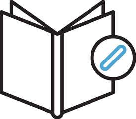 Book and Block Icon
