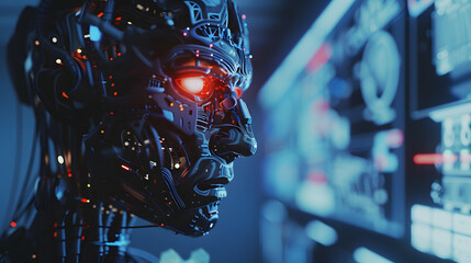 Photo showcasing an android cybernetic being