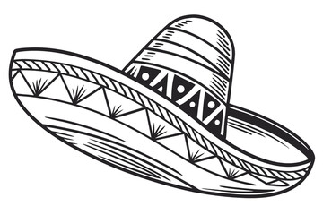 Mexican hat icon vector illustration white background A.eps