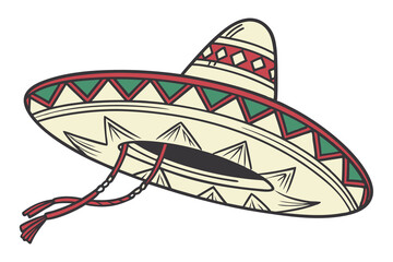 Mexican hat icon vector illustration white background D.eps