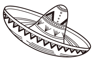 Mexican hat icon vector illustration white background C.eps