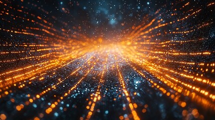 Quantum Computing Concepts with Binary Code Twisting Through the Digital Universe