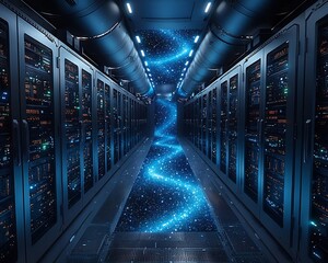 Quantum Data Stream Flowing Into Massive Supercomputer for Multidimensional Calculations