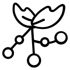 Twig Line Icon