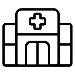 Obraz premium Hospital Line Icon
