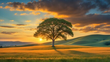 Realistic depiction of a tree in its natural habitat with visible branches and trunk.