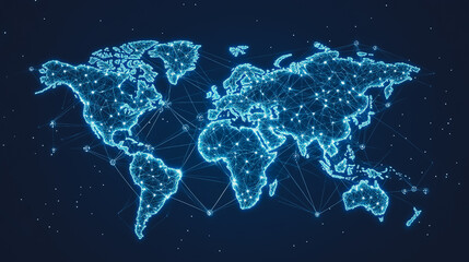 Naklejka premium background network points Earth's surface wave background Abstract digital wave background information technology background The background is the background. gradient wave digital wave