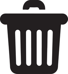 Simple paper bin silhouette design ideal for logo creation