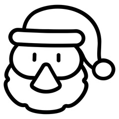 Santa Line Icon