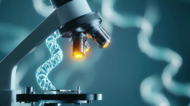 Microscope insights exploring dna in biotech research and innovation within laboratory of science