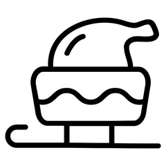 Sleigh Line Icon