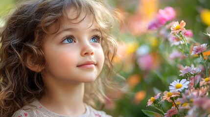 Fototapeta premium A Child s Blooming Mind A Garden of Ideas Symbolizing the Diversity of Growth through Education