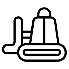 Bulldozer Line Icon