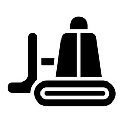 Bulldozer Solid Icon