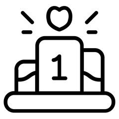 Winner Line Icon